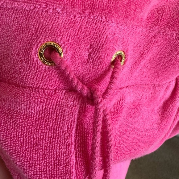 Juicy couture vintage 2010s pink terry cloth ruffled one shoulder romper sz Med - Picture 6 of 8